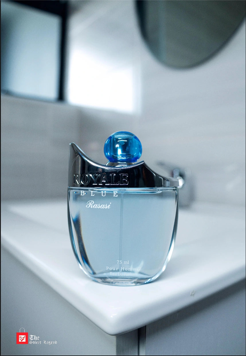 RASASI Royale Blue for Men EDP - Eau De Parfum 75 ML (2.5 oz) | Mellow Blend of Cucumber, Melon with Strong Woody Notes | Signature Dubai Perfumery.