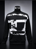 Diesel S-BOXT-N5 Distressed Oval D Logo Sweatshirt (in the black/white colorway)