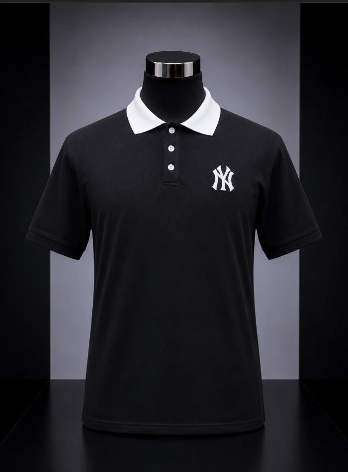 New York Yankees Contrast Collar Polo Shirt.