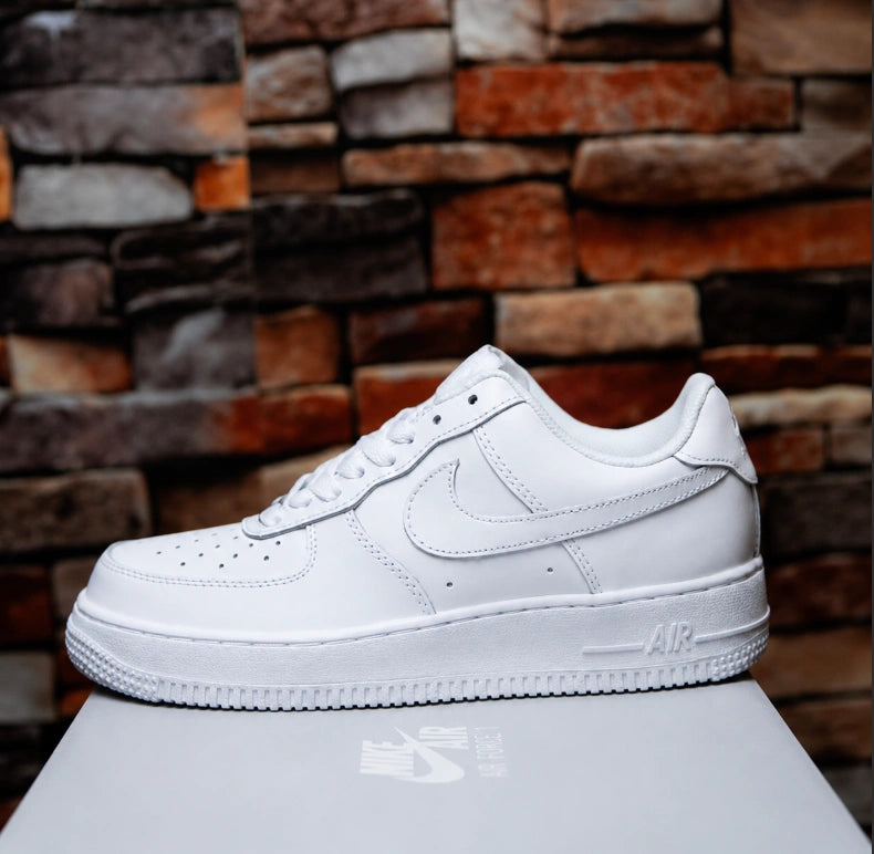Nike Air Force 1 '07 Low "Triple White" (Style Code: CW2288-111 / 315122-111).