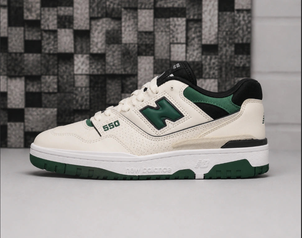 New Balance 550 "White Pine Green" (Style Code: BB550VNA).