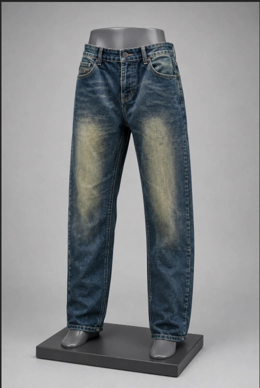 Diesel "For Successful Living" Distressed Regular Fit Jeans.