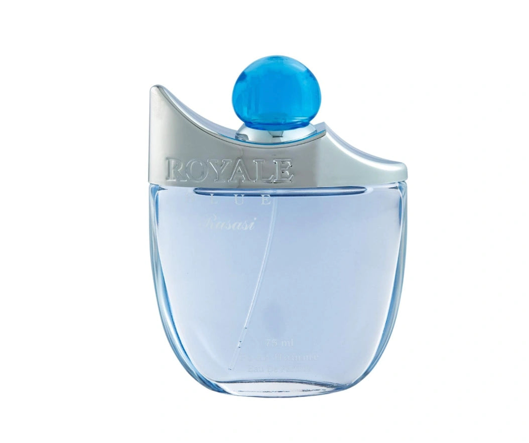 RASASI Royale Blue for Men EDP - Eau De Parfum 75 ML (2.5 oz) | Mellow Blend of Cucumber, Melon with Strong Woody Notes | Signature Dubai Perfumery.